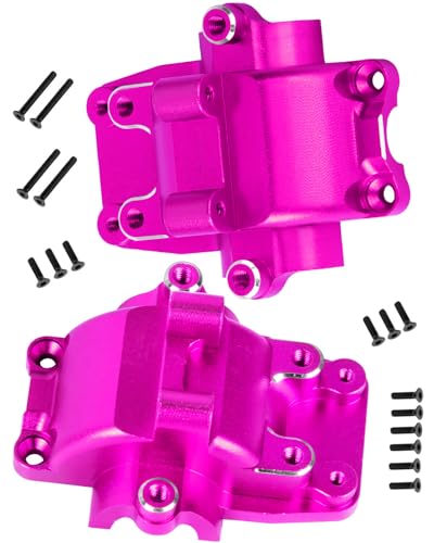 Alloy Gearbox Transmission Case Front&Rear Differential Housing for 1/18 LaTrax Teton Desert Prerunner Rally,Wave Box Gearbox Hops Up,SST-Replaces Part 7530(Pink) - color: Pink(2pcs)