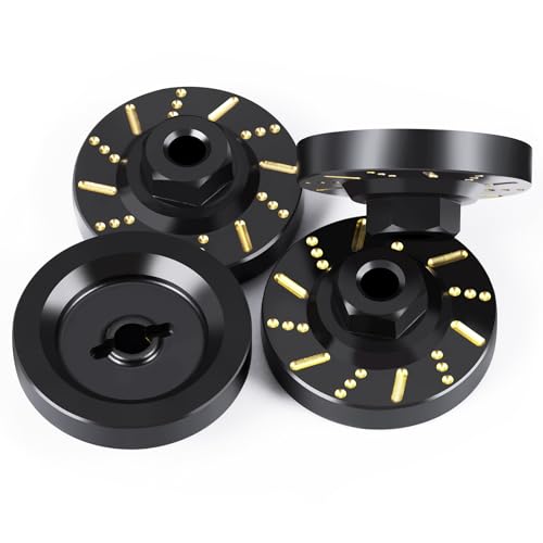RCHUBAM 4Pcs Weights Wheel Hex Adapter for FMS FCX24 1/24 RC Crawler | 1/24 RC Metal Wheel Hub Extended,RC Upgrade Part