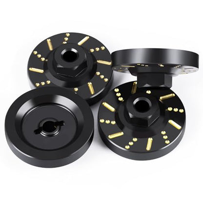 RCHUBAM 4Pcs Weights Wheel Hex Adapter for FMS FCX24 1/24 RC Crawler | 1/24 RC Metal Wheel Hub Extended,RC Upgrade Part