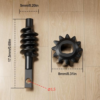 OGRC 2/12T Axle Gear Overdrive Worm Gear Differential Gear Set for SCX30 | 1 Set, Steel, Overdrive 33.3%, for Axial SCX30 Upgrade Parts
