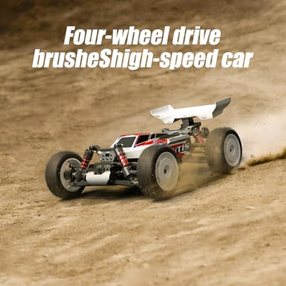 1/16 Scale 4WD RC Off-Road Truck, 70KM/H Brushless Remote Control Car with Full Proportional Steering, All-Metal Bearing Gear Vehicle Model for Hobbyists