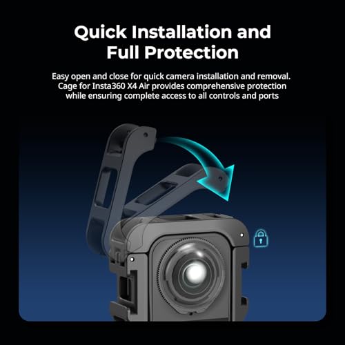 SmallRig Cage for Insta360 X4 Air, Plastic Protective Case for Insta360 X4 Air, Built-in Cold Shoe Mounts & 1/4" Locating Hole, with Silicone Lens Cover - 5940 - style: for Insta360 X4 Air（Lite)