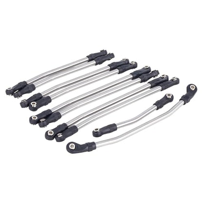 AMK 10 Pcs 313mm Wheelbase Stainless Steel Link Rod Linkage for 1/10 RC Crawler Car Axial SCX10 II 90046 Upgrade Parts