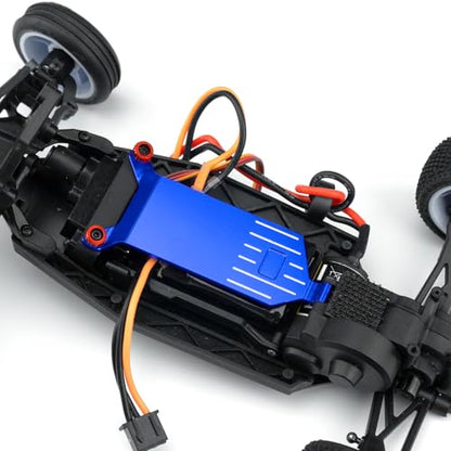 Aluminum Alloy RC Receiver Mount Plate Upgrade Parts, Blue | For Losi 1/24 Micro-B, RC Car Buggy - color: Blue