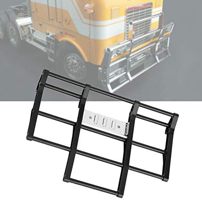 RC Car Bumper, 1/14 RC Car Truck Metal Front Bumper Model Accessory Fit for Tamiya King Hauler, Globe Liner RC Car (N10210BL Black) - color: N10210bl Black