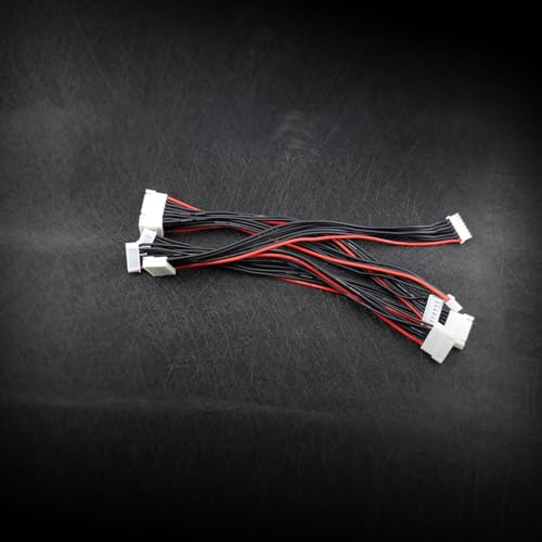 SoloGood JST-XH 6S Balance Plug Extension Lead Wire 22AWG 200mm Battery Balance Plug Cable 5 PCS for LiPo Battery Balance Charging Silicone Wire