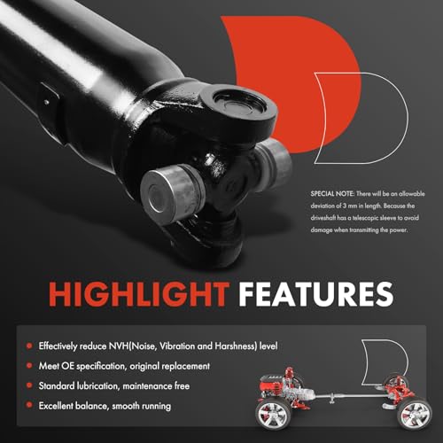 A-Premium Rear Drive Shaft Driveshaft Assembly Compatible with Chevrolet | for Suburban 1500 Avalanche Yukon XL 1500 Escalade, Complete Prop Shaft, Eliminates Drivetrain Vibration