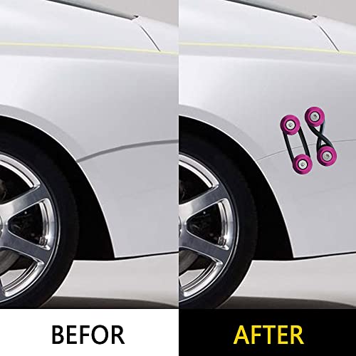 ASUBHA 4PCS Bumper Quick Release Kit, Bumper Fastener, Front Rear Bumper Holders with Stainless Steel Screws Kit, Universal Aluminum Bumper Clips for Front and Rear Bumpers, Trunks, Hatches, Hoods - color: Purple