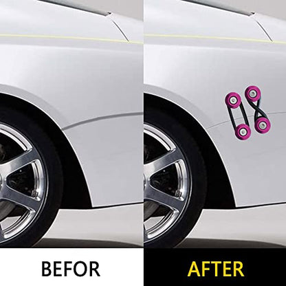 ASUBHA 4PCS Bumper Quick Release Kit, Bumper Fastener, Front Rear Bumper Holders with Stainless Steel Screws Kit, Universal Aluminum Bumper Clips for Front and Rear Bumpers, Trunks, Hatches, Hoods - color: Purple