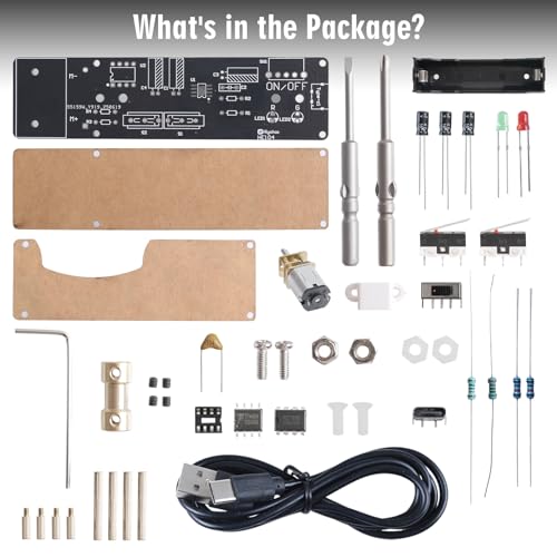 DIY Electric Screwdriver Soldering Project Kit with 2 screwdriver bits | BANRIA Handheld Screwdriver Electronics Project for Soldering Practice, DIY assembly, Repair Applications
