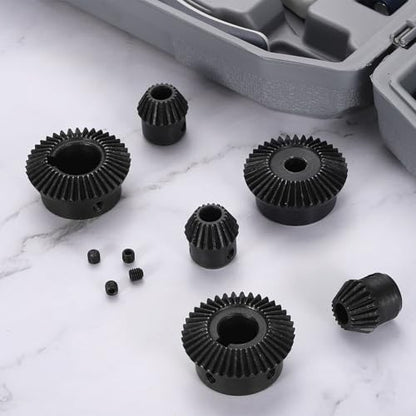 uxcell 2Pcs Tapered Bevel Gears Set, 1.5 Mod 1:2 (15T/30T) Harden Steel Straight Bevel Gear, 90 Degree Steering Motor Gears, (5/12mm Shaft Hole with Keyway) - size: 5/12mm