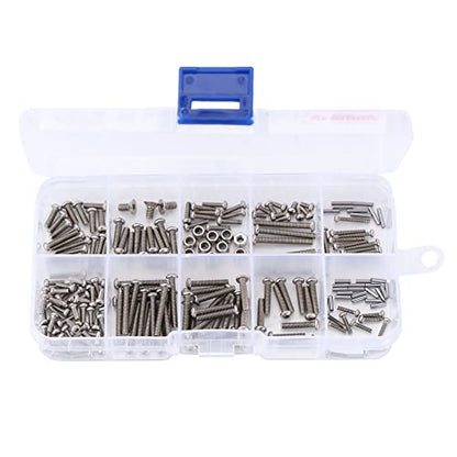 INJORA Screws Pins Nuts M1.6 M2 M2.5 Grade 12.9 Stainless Steel Hex Screws Hardware Kit for TRX4M 1/18 RC Crawler Car