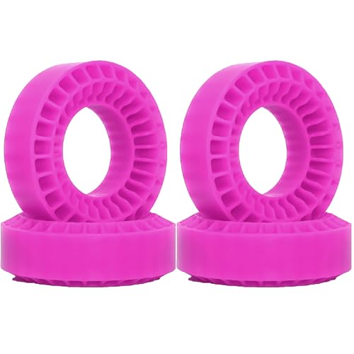 1.0 RC Silicone Rubber Insert Foam Fit 58-64mm 1/24 Crawler Wheels Tires Super Soft Waterproof 55 x 20mm for 1:24 1:18 Crawler Car Traxxas TRX4M SCX24 FCX24 AX24 Upgrades 4PCS (Purple) - color: Purple