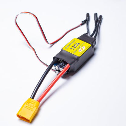 120A ESC 2-6S LiPo Brushless Electronic Speed Controller | With BEC XT90 & 5.0mm Plug for RC Airplane Drone Model - size: 120A