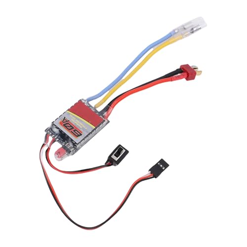 Dpofirs Electronic Speed Controller 60A Brushed ESC | T Plug Design for RC Car Boat Truck Crawler Fits 540 550 380 370 Motors