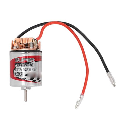 540 RC Brushed Motor Stainless Steel Shell Waterproofing Large Torsion Brushed Motor Replacement for 1/10 RC Car (17T) - size: 17T