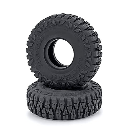 4Pcs 1.0" Crawler Tires Soft Rubber Tires 62mm, b | For 1:18 TRX4M, For 1:24 Axial SCX24 Deadbolt Bronco, RC Crawler Car - style: b