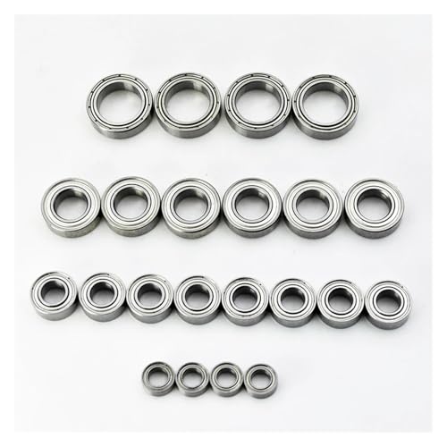 22pcs Bearing set for the Rlaarlo Terminator truck RC Car Metal Rubber Sealed Miniature Ball Bearings(Metal Seal) - color: Metal Seal