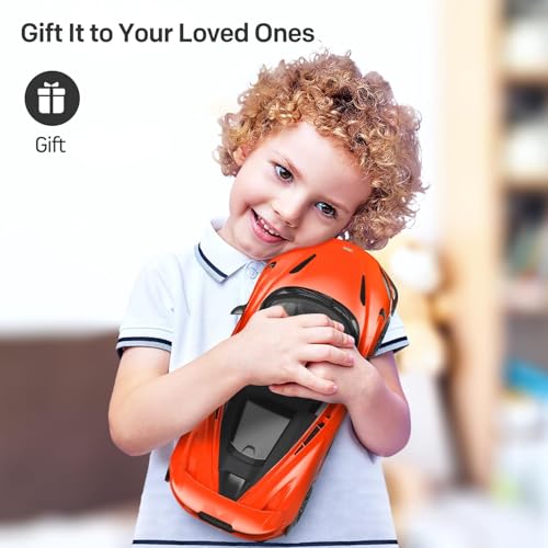 MIEBELY 1:12 Licensed McLaren 765LT RC Car 2.4G LED Toy for Kids Adults | Official license; dual 900mAh lithium; 40min playtime; 2.4G 200ft control; steering trim; left/right remote; LED lights - color: Orange