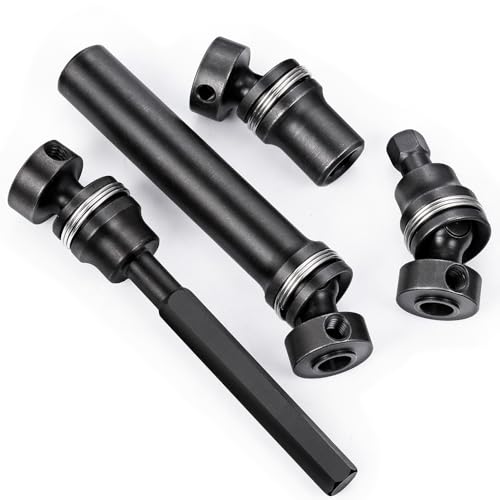 MORLORDY 2Pcs Driveshafts Hardened Steel Center Drive Shaft for 1/16 Scale Mini E-REVO/E-Revo VX/Slash 4WD/ Summit/Summit VXL RC Truck Upgrade Part