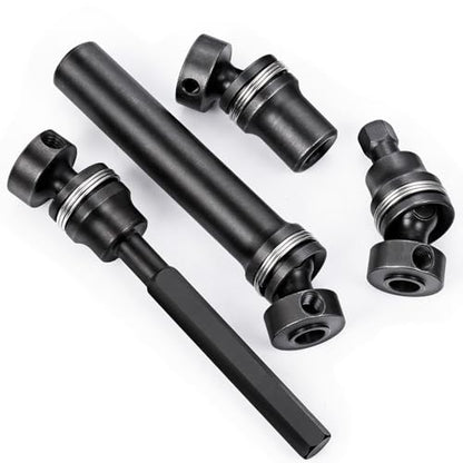 MORLORDY 2Pcs Driveshafts Hardened Steel Center Drive Shaft for 1/16 Scale Mini E-REVO/E-Revo VX/Slash 4WD/ Summit/Summit VXL RC Truck Upgrade Part