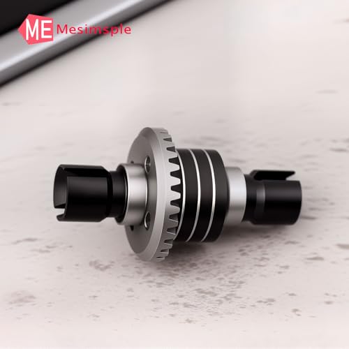 45# Steel Front Rear Differential Diff Input Gear Set for 1/16 H16BM H16207 16208 16209 16210 H16 1/14 14301 14302 14209 14210 H14BM Series Upgrades Part Black - color: Black