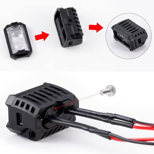 2pcs 18MM Square Led Light Headlight Spotlight for TRX-4 TRX6 SCX10 | 90046 D90 CC01 Wraith Redcat Gen8 1/10 RC Car Upgrade Parts White Lamp - color: White