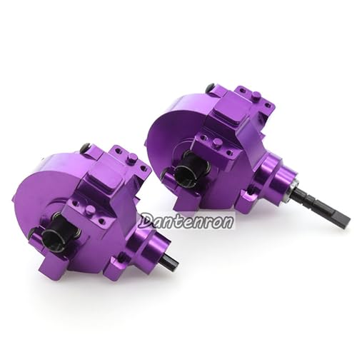 1/10 RC Electric Car Front Drive Diff Gear Box Assembly Set Upgraded Parts Compatible with 1:10 Car HSP Redcat Himoto Volcano EPX 94106 94107 94108 94111 94123 (Purple) - color: Purple