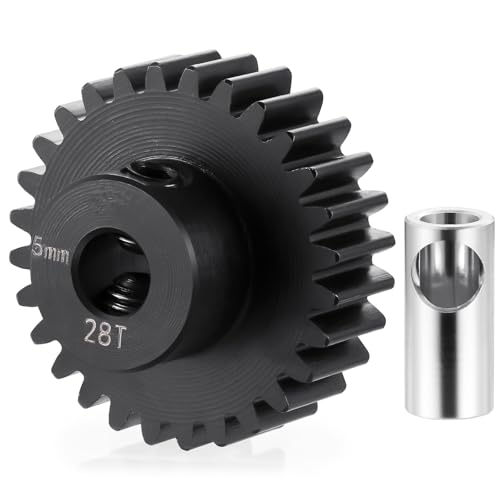 2pcs Pinion Gear 32P 5mm 28T Gear Motor Gears for 1/5 1/6 1/8 1/10 | 1/14 1/16 1/18 RC Buggy Monster Truck Drift Car Off-Road Crawler Parts - size: 28T