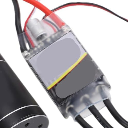 Drfeify Brushless Motor and ESC, 2600KV RC Car Motor with 75A ESC, CNC Aluminum Heatsink for 1/10 1/8 Scale RC Trucks Boats