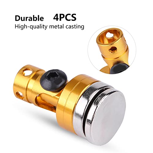 4PCS RC Magnetic Body Post, 1:10 Aluminum Magnetic Mot, Body Post Mot for RC Car(Yellow) - color: Yellow