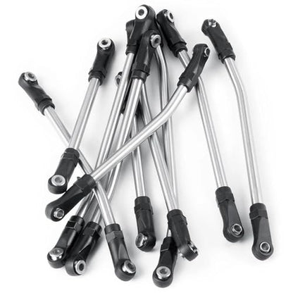 RC Links Linkage Compatible with Element for Enduro for Sendero 1/10 RC Crawler 10Pcs Steel Linkages Improve Clearance Suspension Links with Rod End