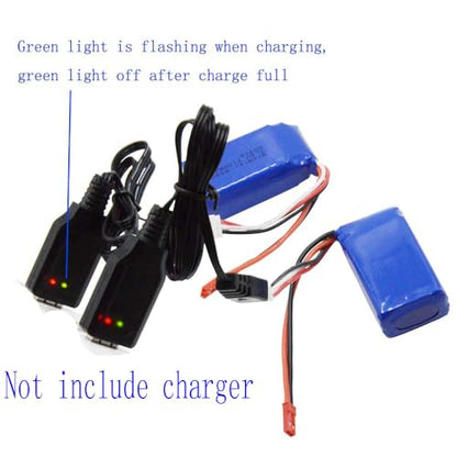 Blomiky 2 Pack 7.4Wh 7.4V 1000mAh 35C Li-ion-Po Battery with JST Plug Suitable for Wltoys A949 A959 A969 A979 A320 A321 RC Truck Cars and K929 RC Helicopter Airplane / A959