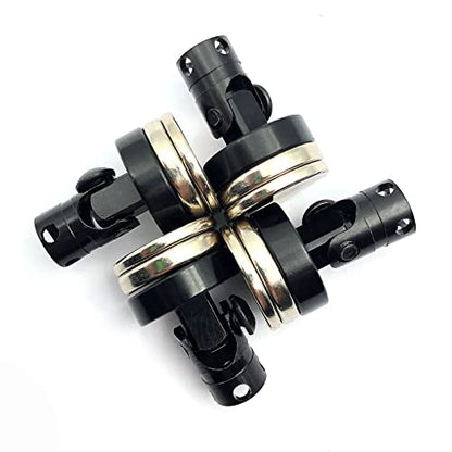 FainWan 4PCS RC Magnetic Body Post,Alloy Magnetic Stealth Invisible Body Shell Mount Column Compatible with H-S-P Red-cat Hi-Moto Tra-xxas SCX10 4WD 1/10 RC Car (Black)