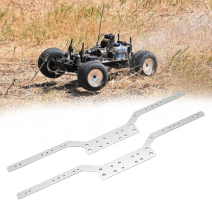 Yiju 2 Pieces Rc Car Chassis Rails Aluminium Alloy Rc Crawler Chassis Frame Rails Convenient Accessories Suitable for Rc Car Assembly Hobby C, Argent - color: Argent