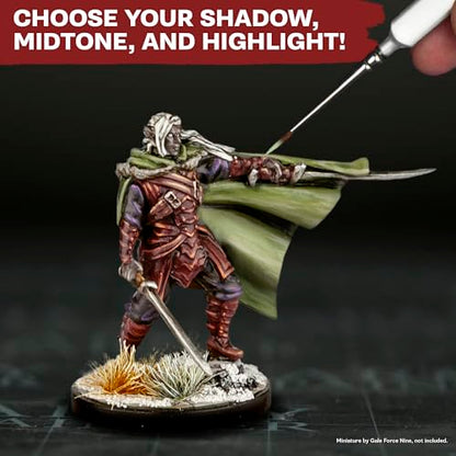 The Army Painter, Warpaints Flexible Triad Plus+: Olive Greens 7x18ml | Colori acrilici hobby di qualità miniatura, per Dungeons and Dragons (DnD) e Warhammer - color: Olive Greens
