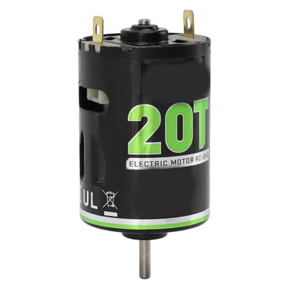20T Brushed Motor 540 with Blue Heatsink | Replacement for 1/10 RC Off Road Truck, Climbing Buggy, Racing Car (20T) - size: 20T
