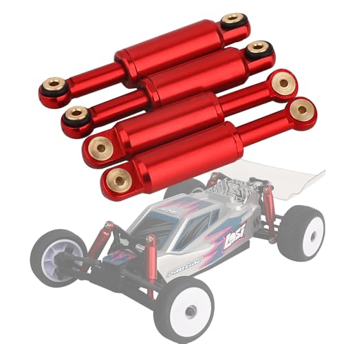 Built-in Spring Front Rear Shock Absorbers Set For 1/24 Axial SCX24 LOSI Micro-B 2WD Buggy LOS00007 Rc Crawler Car Parts Metal Upgrade (red) - color: red