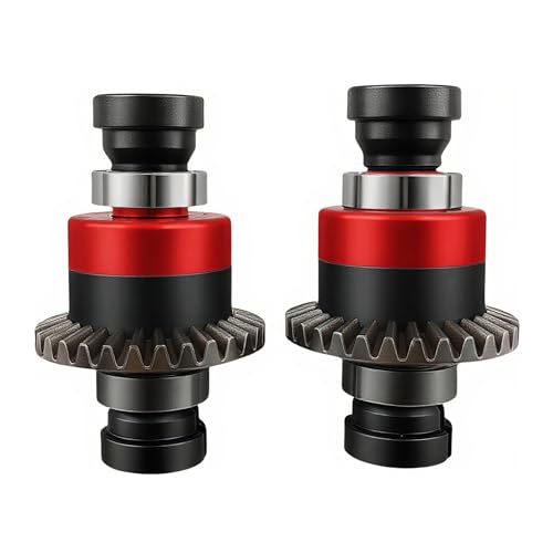 2PCS 30T 0.8Mod Differential Set for ARRMA Granite Typhon Mojave GROM (Red) | Metal,Front,Rear,1/18,1/14,ARA311177 ARA311177V2,Pre-Assembled,High Strength,Wear Resistant,Precision Fit - color: Red