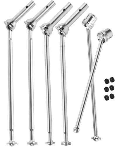 Driveshaft Axles & Center Dogbone Upgrades Part for 1/8 Kraton 6s Blx,#45 Steel Front Rear Driveshaft CVD Axles,Silver - color: Silver for Parts