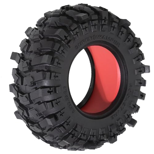 2.6'' Crawler Tires Rubber Mud Tyres OD 5.3'' (4PCS) for Axial SCX10 TRX4/6 GEN7/8 FCX10 RBX10 MJX H8H MK07 KM4 4082/83 1/7 1/8 1/10 Crawler Car (C) - color: C