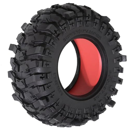 2.6'' Crawler Tires Rubber Mud Tyres OD 5.3'' (4PCS) for Axial SCX10 TRX4/6 GEN7/8 FCX10 RBX10 MJX H8H MK07 KM4 4082/83 1/7 1/8 1/10 Crawler Car (C) - color: C