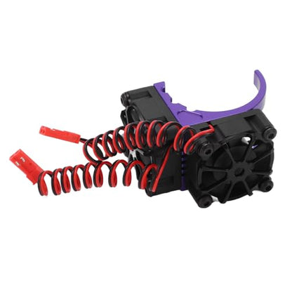 Sonew RC Motor Heatsink Cooling Fan Combo with Dual Fans and Aluminum Alloy for 550 3650 3660 3670 3674 Motors 36mm Diameter Red (Purple) - color: Purple