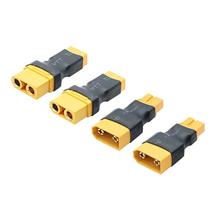 2Pair XT90 to XT60 Connector Adapter, No Wire Gold Plated Expansion Plug | XT90 Male to XT60 Female & XT90 Female to XT60 Male Conversion Plug, Plug and Play, for RC Lipo Battery ESC/Charger - 4Pcs - style: 2Pair - XT90 to XT60 Plug