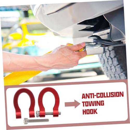 SOLUSTRE Aluminum Alloy Tow Hook Set for Rc Crawler Car Strong Model Towing Shackle Simple Installation Versatile Design