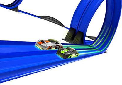 2.4 GHz Radio Control Remote Slot-Less, Cordless Racing Super Loop Speedway Track Set with Two Cars