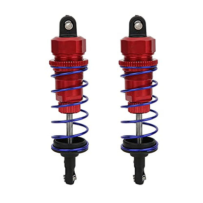 2pcs 92mm RC Oil Pressure Adjustable Front Shock Damper, 1/10 RC Car Shock Absorber, Upgraded Aluminum Alloy Buggy Suspension for ZD Racing HSP Hongnor LRP HPI (Red) - color: Red