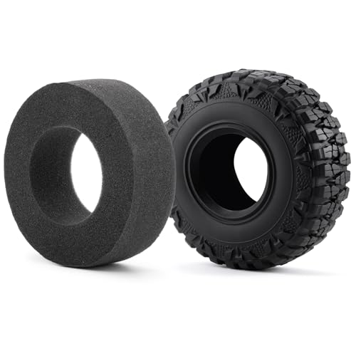 4pcs 2.2'' Crawler Tire for 1/10 AXIAL SCX10 D90 CC01 90018 TRX-6 Redcat | 120mm OD 40mm Width Tires with Foam,RC Crawler Upgrade Parts