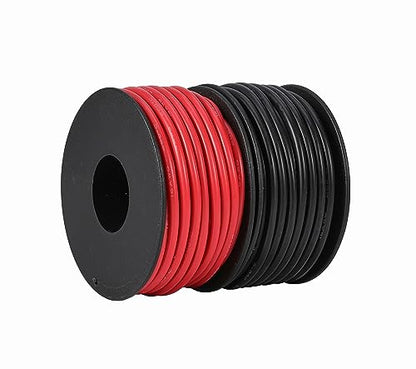 TUOFENG 18 AWG Silicone Wire, 100 ft Red and Black | Flexible Stranded Tinned Copper Hookup Wire, 600V High Temperature, For Automotive, RC, Battery, LED and DIY Projects - size: 18 AWG Silicone Wire 2 Colors 50ft Each