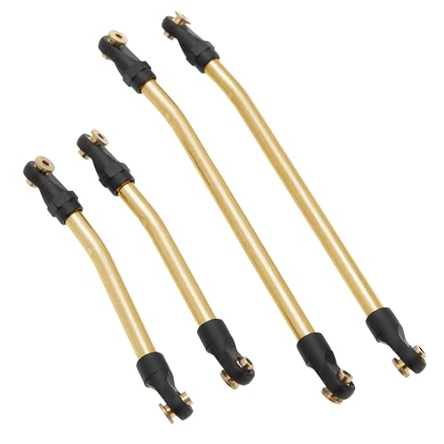 MEUS RACING SCX24 Links Metal High Clearance Chassis Links & Steering Links Set for Axial SCX24 Gladiator AXI00005 1/24 RC Crawler(Brass)